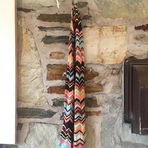Missoni x Target Skinny Knit Tan Chevron Scarf NWT - Picture 4 of 6